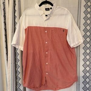 Vans Men's Casual Shirt - White and Red